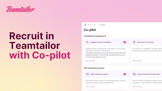 Recruit in Teamtailor with Copilot [upl. by Anhoj560]