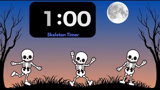 1 Minute Timer  Dancing Skeletons [upl. by Dannica]