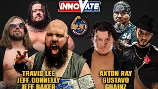 Travis Lee and The Faction vs Axton Ray Chainz and Gustavo Innovate Wrestling [upl. by Ralip]