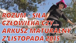 87 Rozum siłą człowieka czy ARKUSZ MATURALNY Z LISTOPADA 2015 [upl. by Wash]