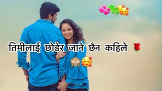 Timi Lai Xodera Jane Xaina Kahile 🙈🥰 Cute Love Shayari 💞🥀 KarunaMgr love shayari nepali [upl. by Thackeray]