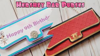 How to make hershey bar purses  embossed [upl. by Anaujik]