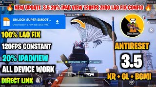 Bgmi 35 Ipad View Config👑 90 FpsSmooth Config Pubg KrGlBgmi Pubg 35 lag fix config [upl. by Wilden]