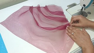 Cowl sleeves design Cutting And Stitching  Designer Blouse Sleeves Design  Sleeve Design [upl. by Etnahsa]