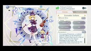 Touhou Lost Word Lunasa L1 Voicelines Ensemble Violinist [upl. by Naga915]