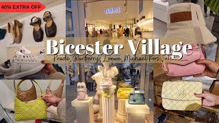 Bicester Village Luxury Outlet Shopping 2024  Extra 40 off at Burberry  YSL Loewe MK Prada [upl. by Reeves]