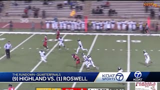 HS Football Playoffs Highland vs Roswell [upl. by Nester]