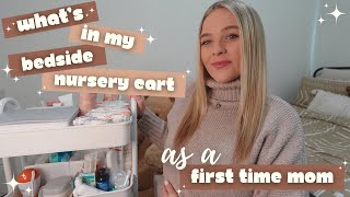 BEDSIDE NURSERY CART ORGANIZATION  FIRST TIME MOM [upl. by Anawek912]