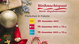 Fristen für die Weihnachtspost [upl. by Linnell]