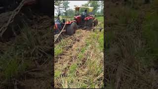 Kubota 4w tractor 45 hp pulling by another Kubota 55 hp 4wd [upl. by Anaela341]