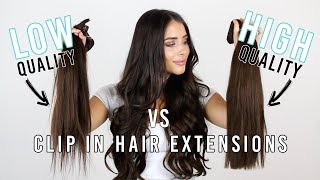 Cheap vs High Quality Clip In Hair Extensions  THE TRUTH  ZALA Hair Extensions [upl. by Rennob]