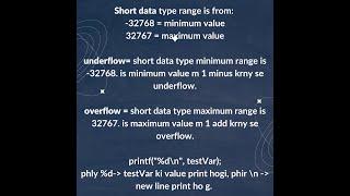 overflow and underflow in c program  computer bits [upl. by Colette]