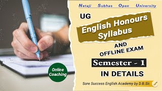 UG English Honours Syllabus 1st Sem and Offline Final Examination December2022 II NSOU II [upl. by Karil554]