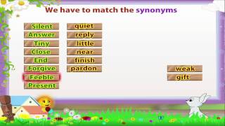 Learn Grade 3  English Grammar  Synonyms [upl. by Ahsekahs]