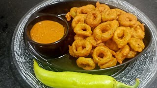 ಮೆಣಸಿನಕಾಯಿ ರಿಂಗ್ ಬಜ್ಜಿ ರೆಸಿಪಿChilli Ring Bajji Recipetastyhitastyeasyrecipetastinginfinity [upl. by Bartie]