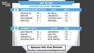 Outwood CC 1st XI v Shoreham amp Otford CC 1st XI [upl. by Auqinet]