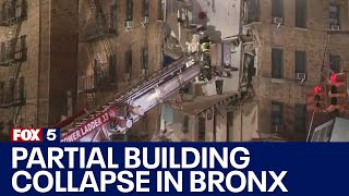 Partial building collapse in the Bronx [upl. by Tollman]