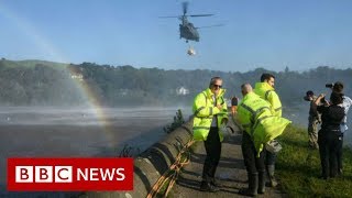 RAF called in as crews race to save damaged dam  BBC News [upl. by Iohk169]