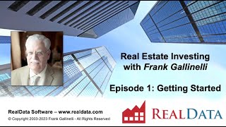 Real Estate Investing with Frank Gallinelli  Episode 1 Getting Started [upl. by Elisee576]