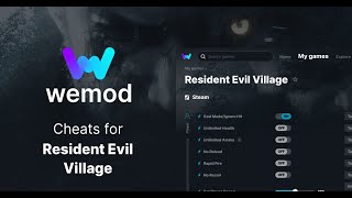 Wemod Trainer Tutorial Resident Evil Village God Mode Cheats [upl. by Stoat]