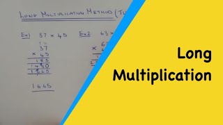 Long multiplication examples how to carry out the long multiplication method [upl. by Hayarahs]