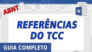 ABNT  Como fazer as Referências do TCC ATUALIZADO 2024 [upl. by Darnell]