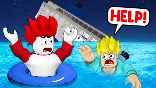 ESCAPE THE SINKING TITANIC SHIP IN ROBLOX 🔱🔱 [upl. by Ednew348]