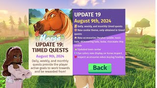 The new Time Quests amp Town Revamp Update Horse Life Roblox [upl. by Noelc]