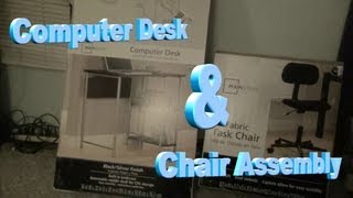 Computer Desk amp Chair Assembly [upl. by Laehplar485]