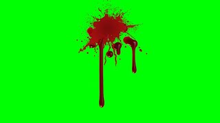 Blood splatter green screen effect HD footage  No copyright [upl. by Eelymmij]