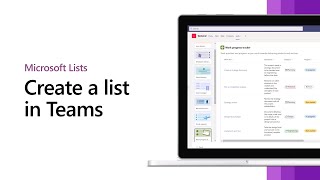 How to create a list in Microsoft Teams [upl. by Pastelki]