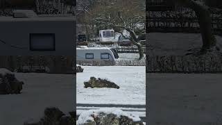 silverdale holgates caravan site in the snow [upl. by Melcher]