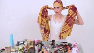 Como Hacer Un Turbante para la cabeza sin maquinas  How To Make A Turban  fazer touca turbante DIY [upl. by Norrat]