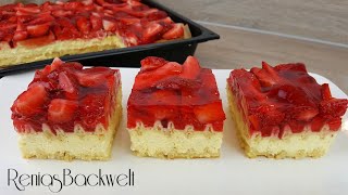 Erdbeerschnitten ohne backen auf die schnelle Art 🍓 [upl. by Sabas745]