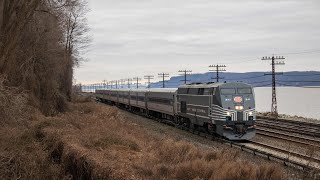 NYE Trains on the Hudson Line  Amtrak Combo New Haven NYC Heritage  123123 [upl. by Enneibaf368]