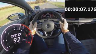 VW GOLF 8 GTD VS GOLF 7 GTD 0  100 ACCELERATION TEST [upl. by Wally267]