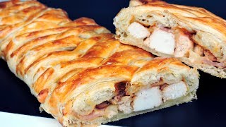 Hojaldre relleno de pollo trenza de hojaldre [upl. by Akinwahs530]