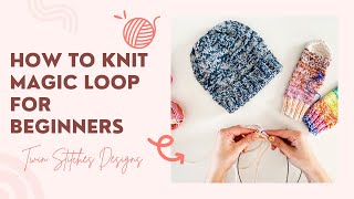 Knitting magic loop method for beginner knitters  Knitting Magic loop circular needles [upl. by Maddocks]