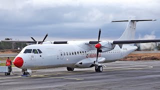 DAT ATR72 Start up and takeoff at Stord airport feb 2023 [upl. by Ociral]