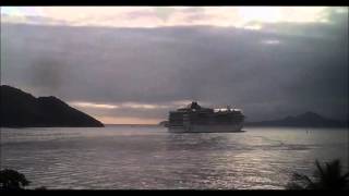 MSC SPLENDIDA deixando Santos 23012016  webcam [upl. by Diahann]