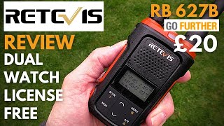 Retevis RB627B LicenseFree PMR 446 Dual watch radio Inc longer range test [upl. by Nairda966]