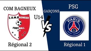 ⚪️COM BAGNEUX VS 🔵PARIS SAINT GERMAIN U14M [upl. by Eissim]