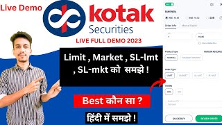 kotak securities trading demo  how to use kotak securities demat account  kotak stock trader app [upl. by Nivla]