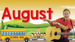 August  Back to School Song  Calendar Song for Kids  Jack Hartmann [upl. by Avek]