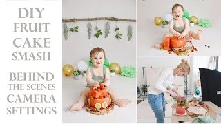 DIY Fruit Birthday Cake Smash Photoshoot tutorial  Child with allergies [upl. by Neeron]