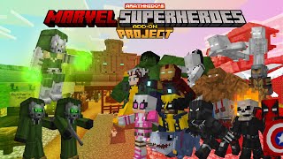 Marvel Superheroes Project ADDON  Minecraft Bedrock 121 [upl. by Gardas]