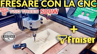 Migliorare la fresatura di legno e metallo con frese FRAISER e fresatrice CNC ttc450 500w two trees [upl. by Isteb]