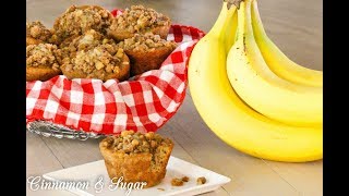 Banana Nut Muffins with Streusel [upl. by Laeynad]