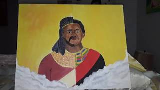 Teddy Afro Atse Tewodros Painting by Ye Sheger Painter [upl. by Melentha]