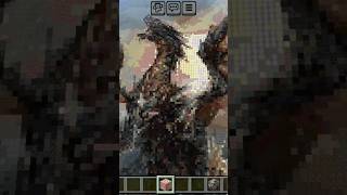 Dangerous animal fire dragon pixel art Minecraft firedragon flydragon pixelart minecraft [upl. by Rebane]